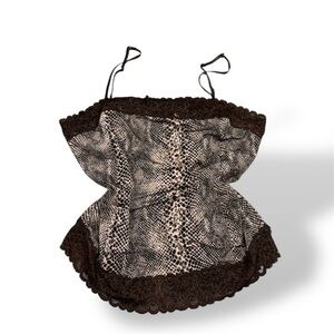 The Limited Beige and Brown Snake Print Cami